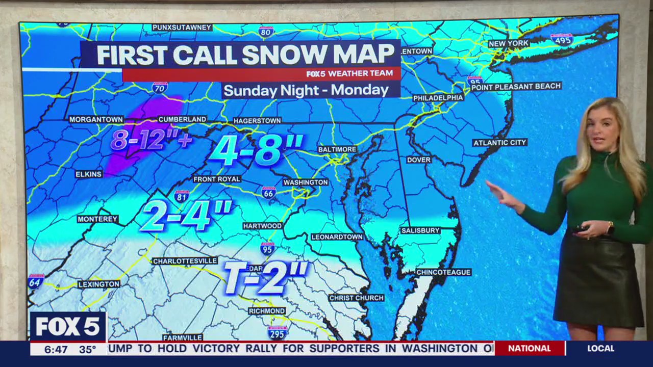 DC winter storm snow forecast: 1-2 punch expected across DMV | FOX 5 DC