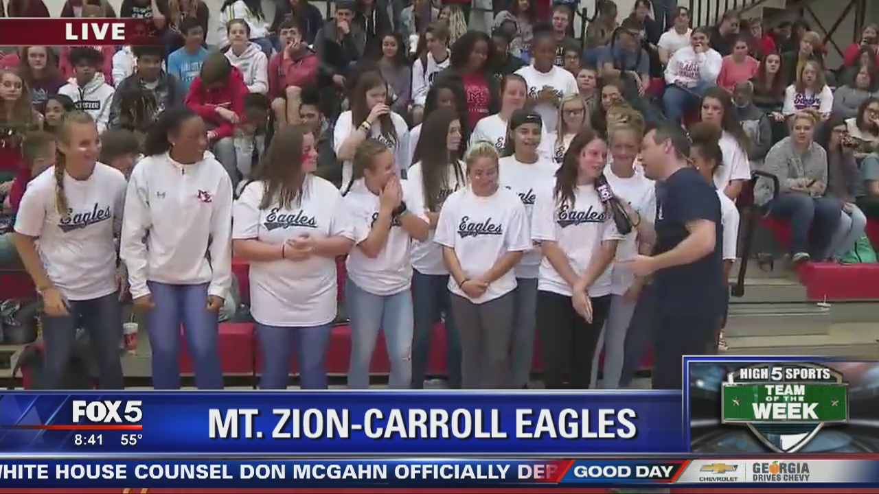 Team of the Week pep rally at Mt. Zion High School