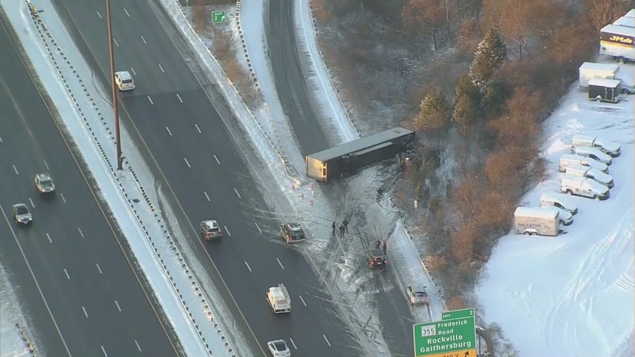 Tractor trailer crash in Montgomery County slows commute | FOX 5 DC