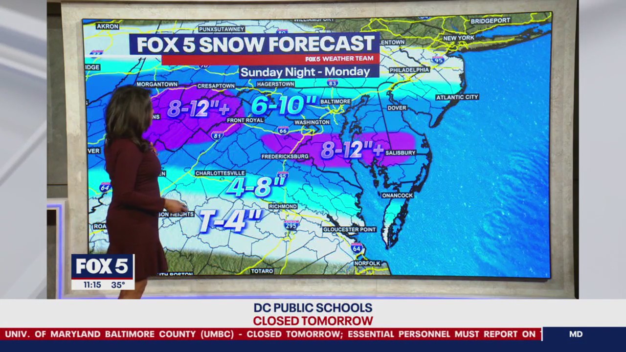 Winter Storm Warning issued, nearly a foot of snow possible | FOX 5 DC