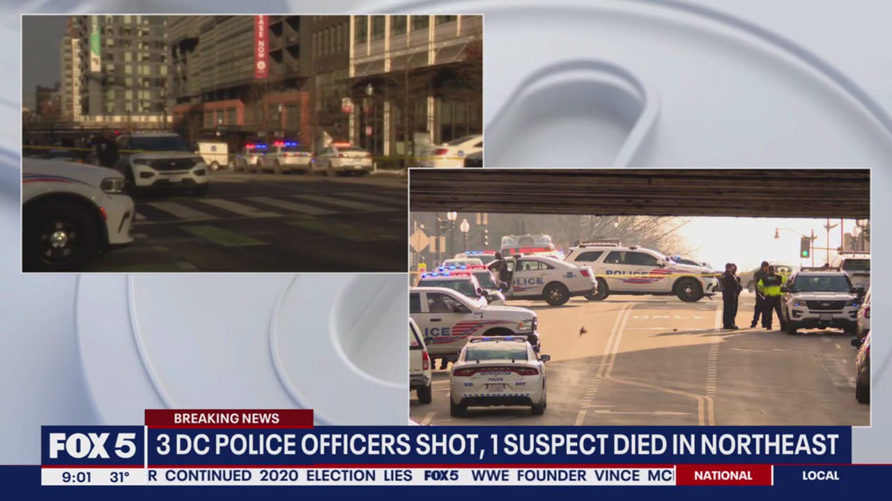 3 officers shot, suspect dead in DC shooting: police | FOX 5 DC
