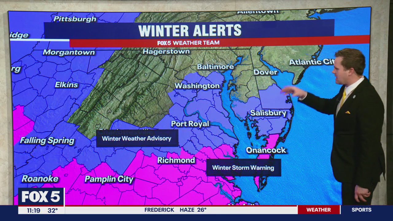 DC weather: Light snow falls, Winter Weather Warnings issued | FOX 5 DC