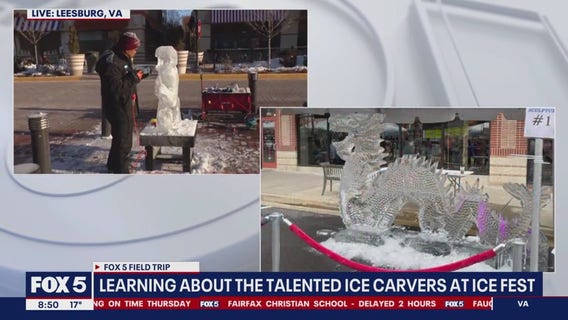 The talented ice carvers of Ice Fest
