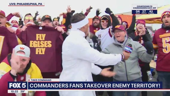 Commanders fans take over enemy territory