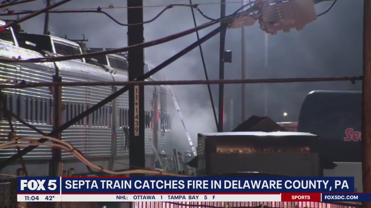 Septa train bursts into flames while traveling in Pennsylvania | FOX 5 DC