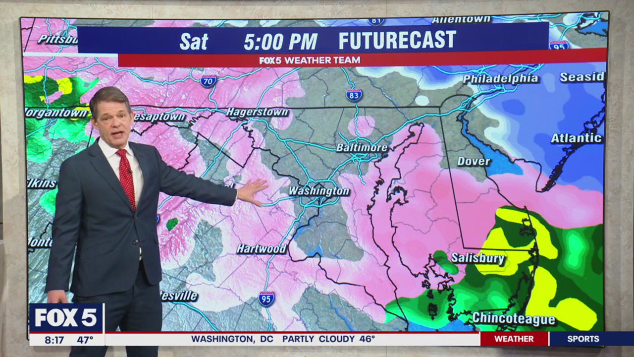 Snow, sleet, freezing rain expected Saturday across DC region | FOX 5 DC