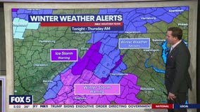 Rain and sleet hit DC as winter storm moves out