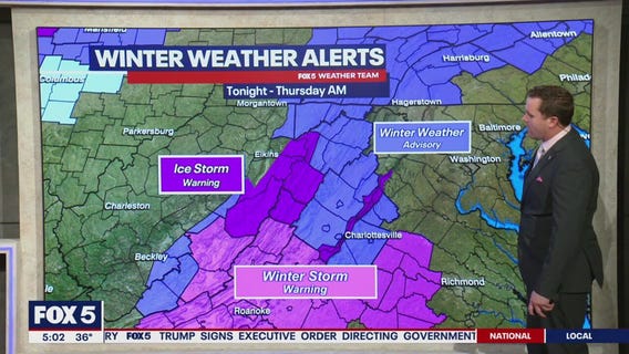 Rain and sleet hit DC as winter storm moves out