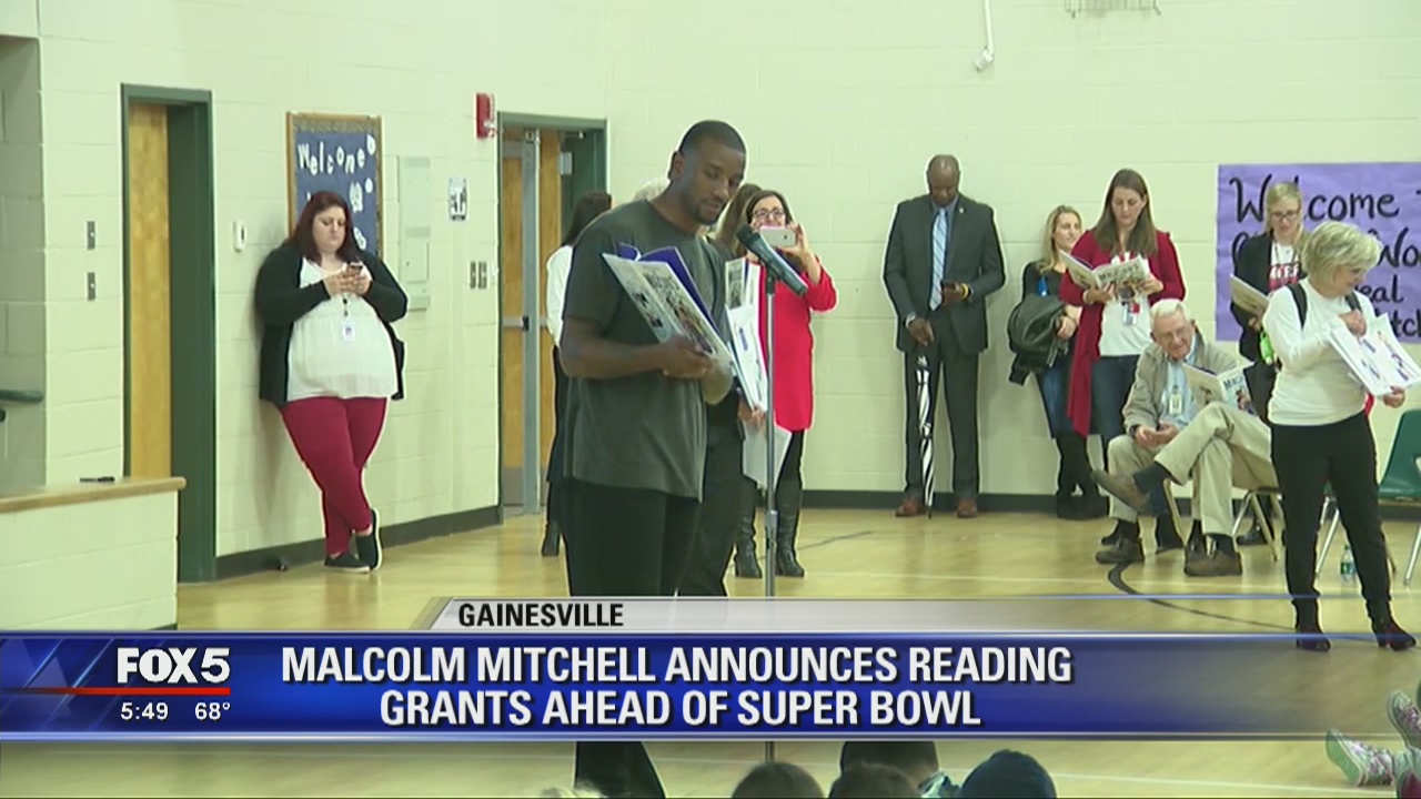 Malcolm Mitchell announces reading grants ahead of Super Bowl