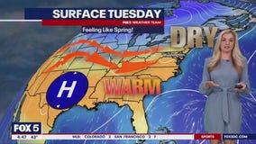 Springlike temps across DC region Tuesday