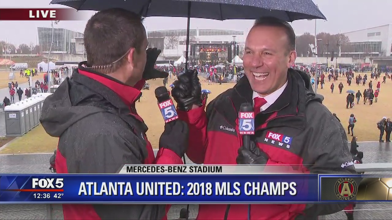 Atlanta United supporter chanting for 'Channel 5'