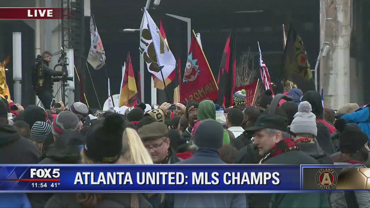 Atlanta United parade arrived as Mercedes-Benz Stadium