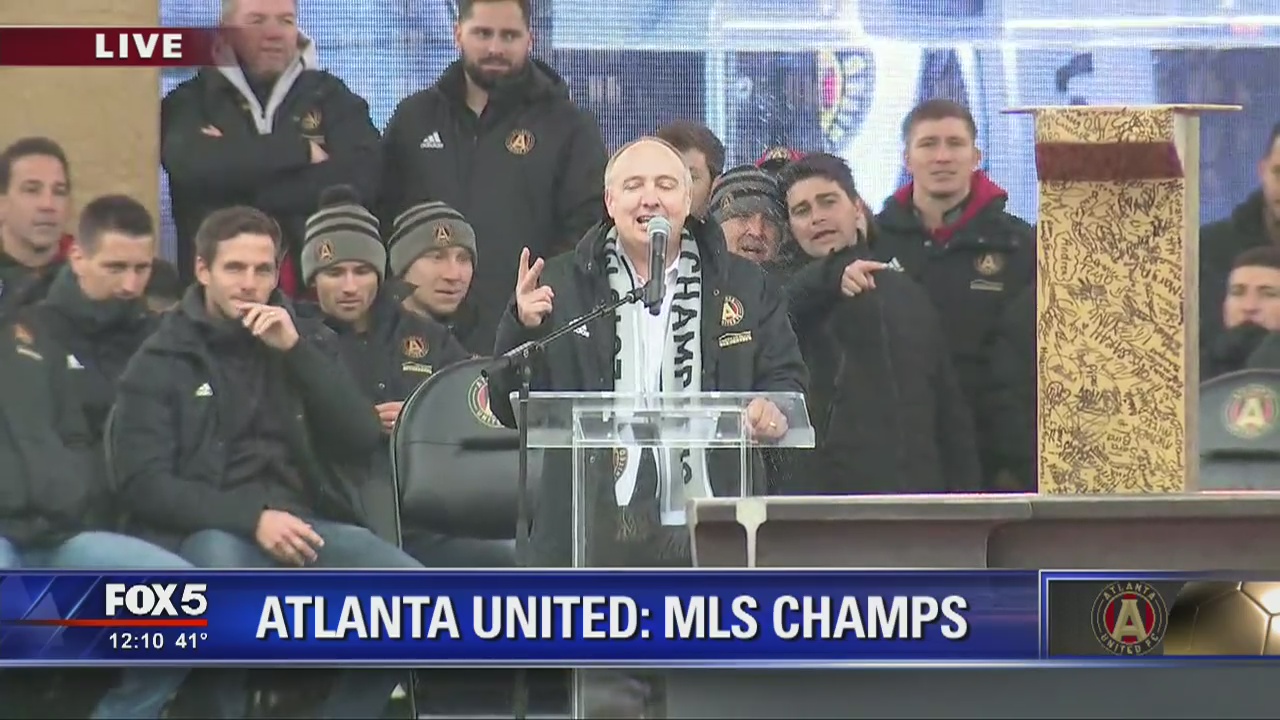 Arthur Blank addresses Atlanta United supporters