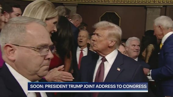 Trump arrives ahead of his joint address