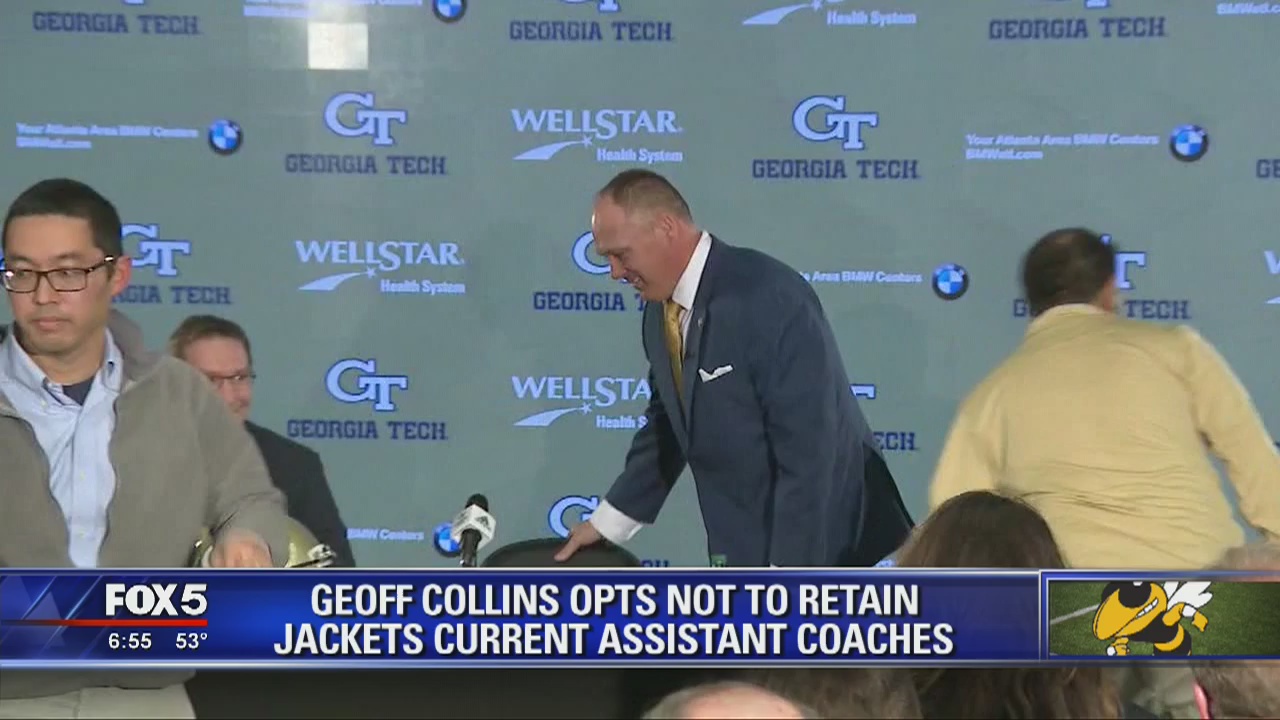 GT's Geoff Collins opts not to retain Jackets' current assistant coaches