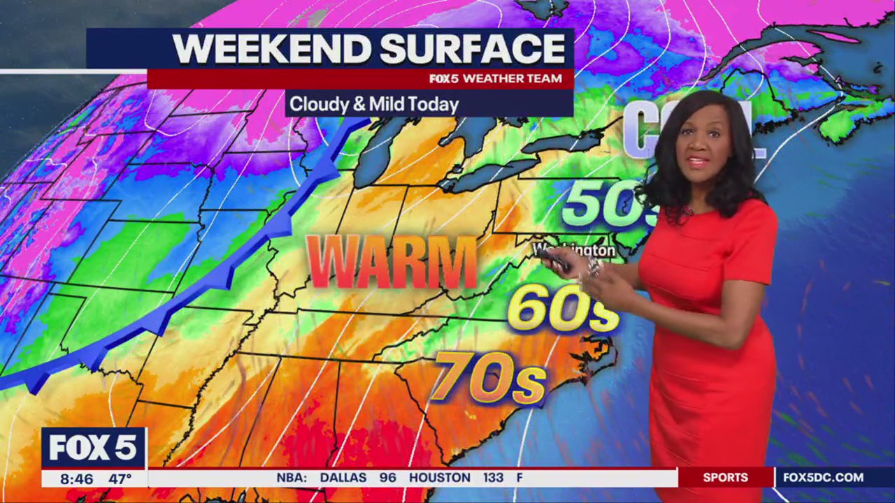 Cloudy skies and drizzle across DC Region