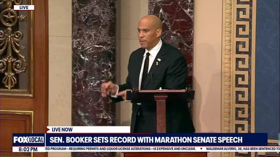 Cory Booker sets record speaking on Senate floor for over 24 hrs