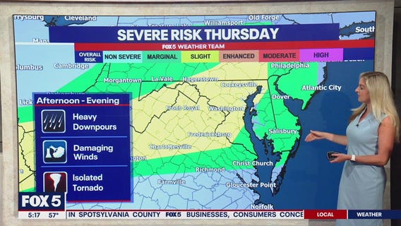 DC weather: PM thunderstorms possible as temps warm into the 80s