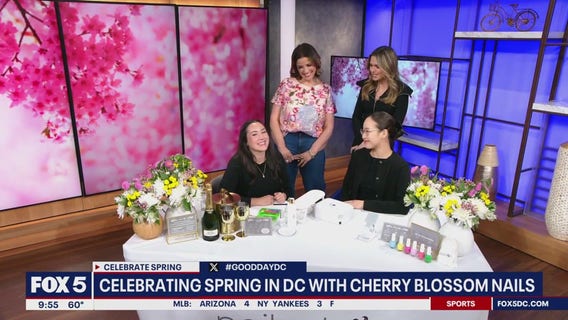 Celebrating spring in DC with cherry blossom nails