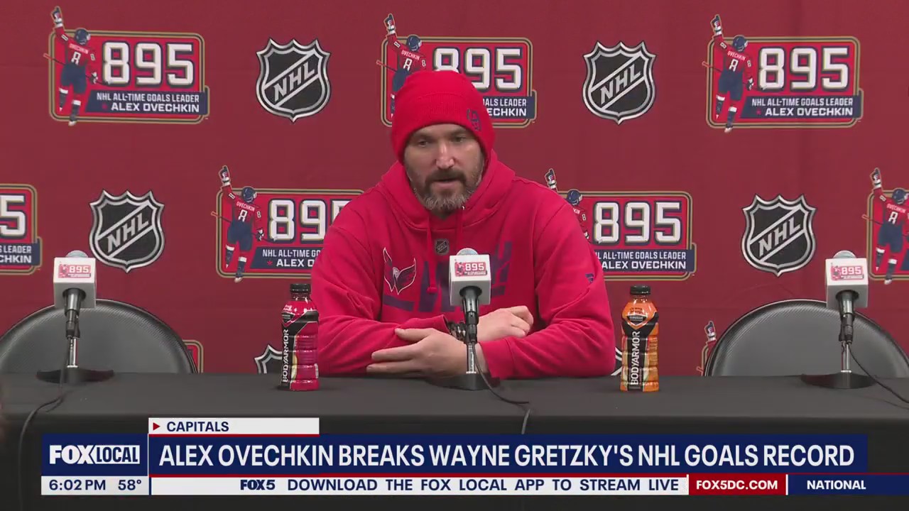 Alex Ovechkin breaks Wayne Gretzky's all-time NHL scoring record