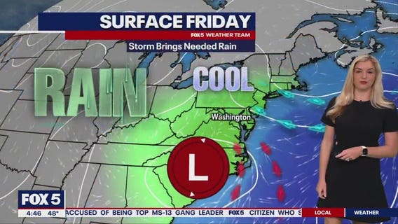 DC weather: Steady rain Friday, scattered showers Saturday