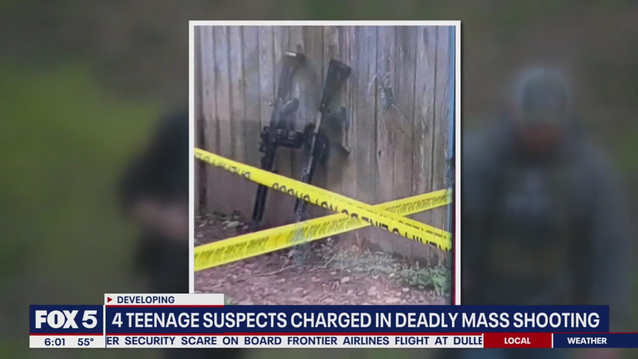 4 teen suspects charged in deadly mass shooting in Fredericksburg