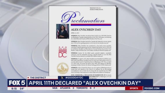 April 11th named "Alex Ovechkin Day"