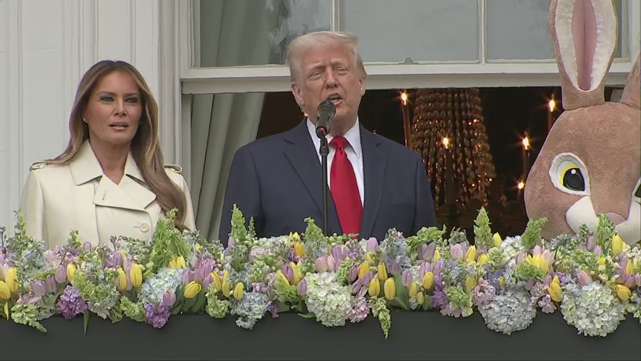 President Donald Trump remarks on Pope Francis' death at White House Easter Egg Roll