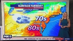 DC weather: Partly sunny, warm Tuesday with temps near 80 degrees