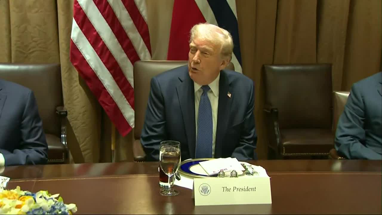 President Donald Trump hosts meeting with Norway PM