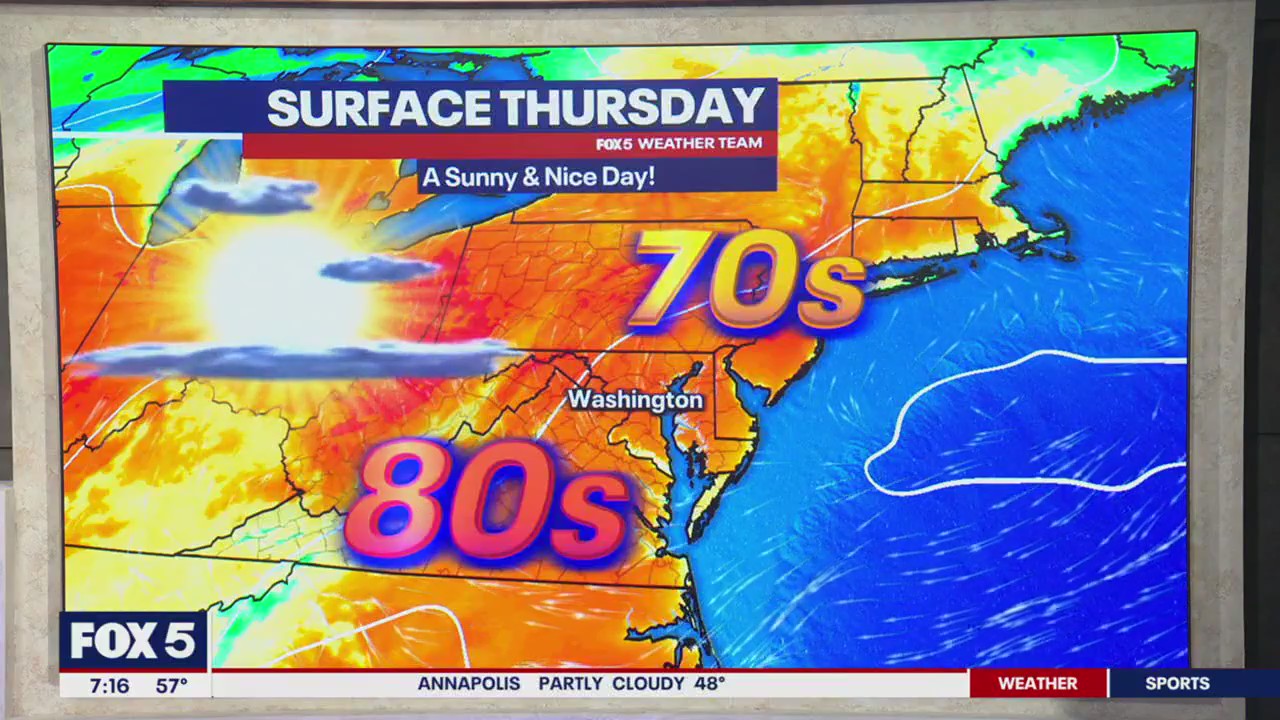 Sunny and nice weather expected Thursday
