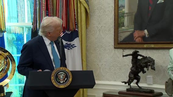 Trump answers reporter questions after swearing in SEC chairman