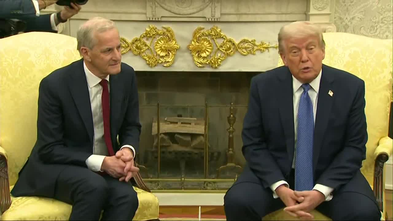 President Donald Trump hosts Bilateral Meeting with Norway PM