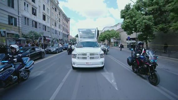 Pope Francis' procession throughout Vatican City and Rome