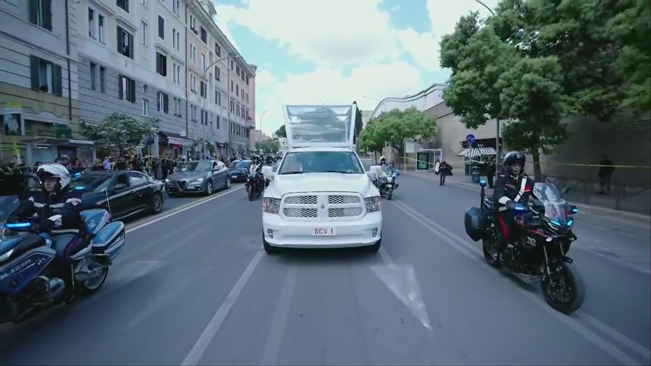 Pope Francis' procession throughout Vatican City and Rome