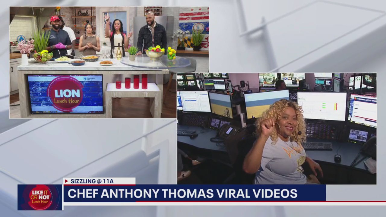 DC chef goes viral for cooking demos outside of famous landmarks across the DMV