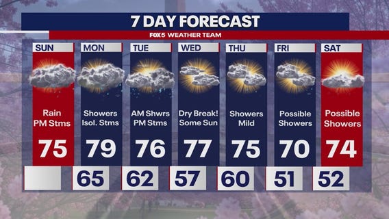 DMV Weather: Rain and mild temperatures