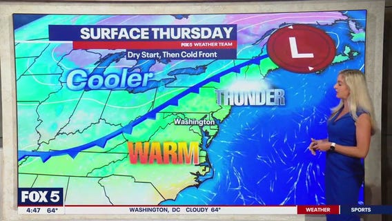 DC weather: Dry Thursday morning, scattered PM storms