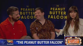 Shia LaBeouf, Zack Gottsagen and Dakota Johnson in 'The Peanut Butter Falcon'