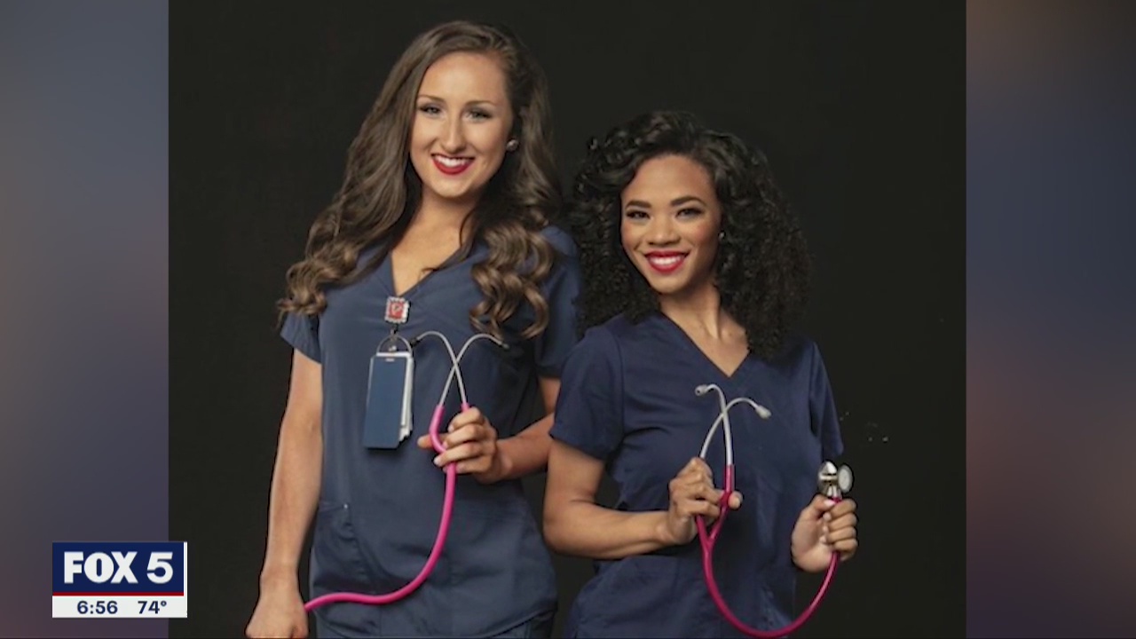 Falcons cheerleaders helping on the front lines as healthcare workers