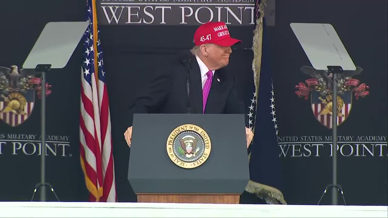 President Trump delivers Commencement Address at West Point