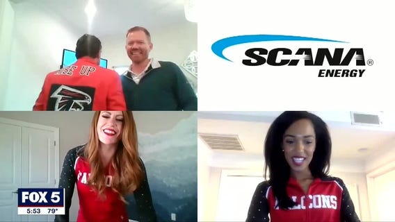 Falcons cheerleaders, mascot cheer up community with virtual calls