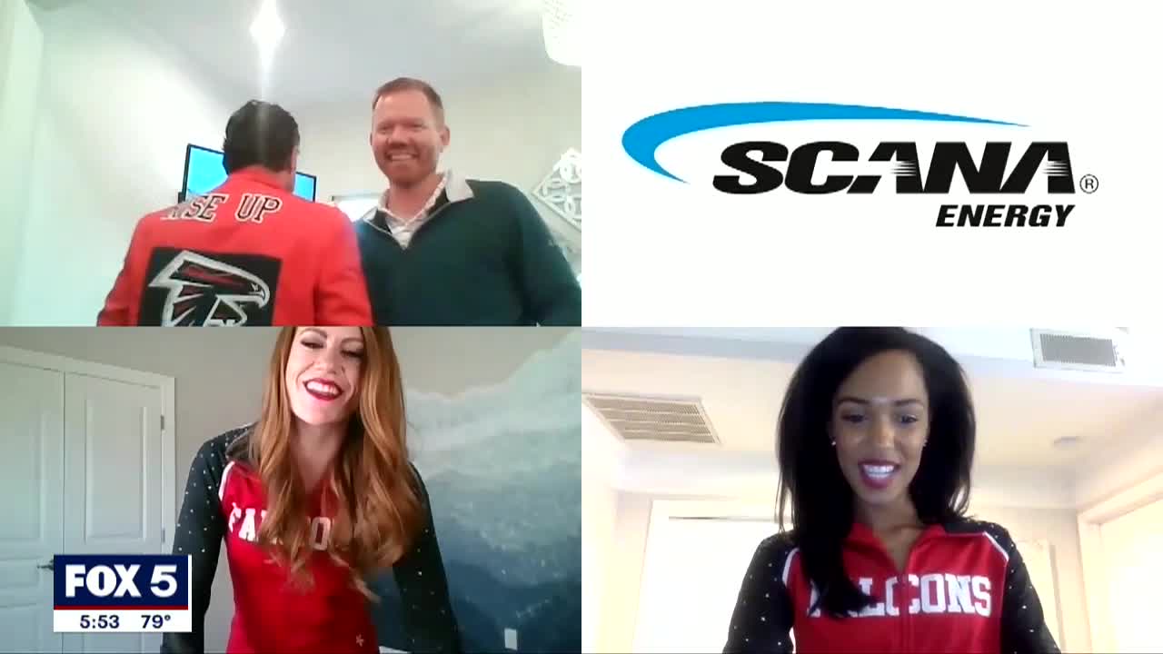 Falcons cheerleaders, mascot cheer up community with virtual calls