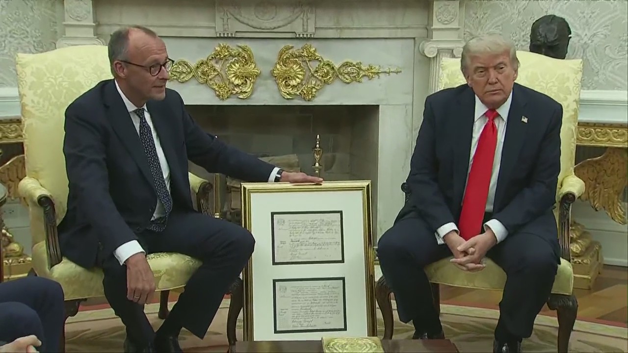 President Trump meeting with German Chancellor Friedrich Mertz