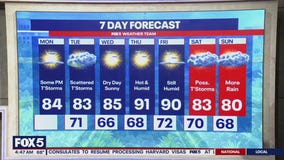 DC weather: Humid, sunny Monday with highs in the 80s