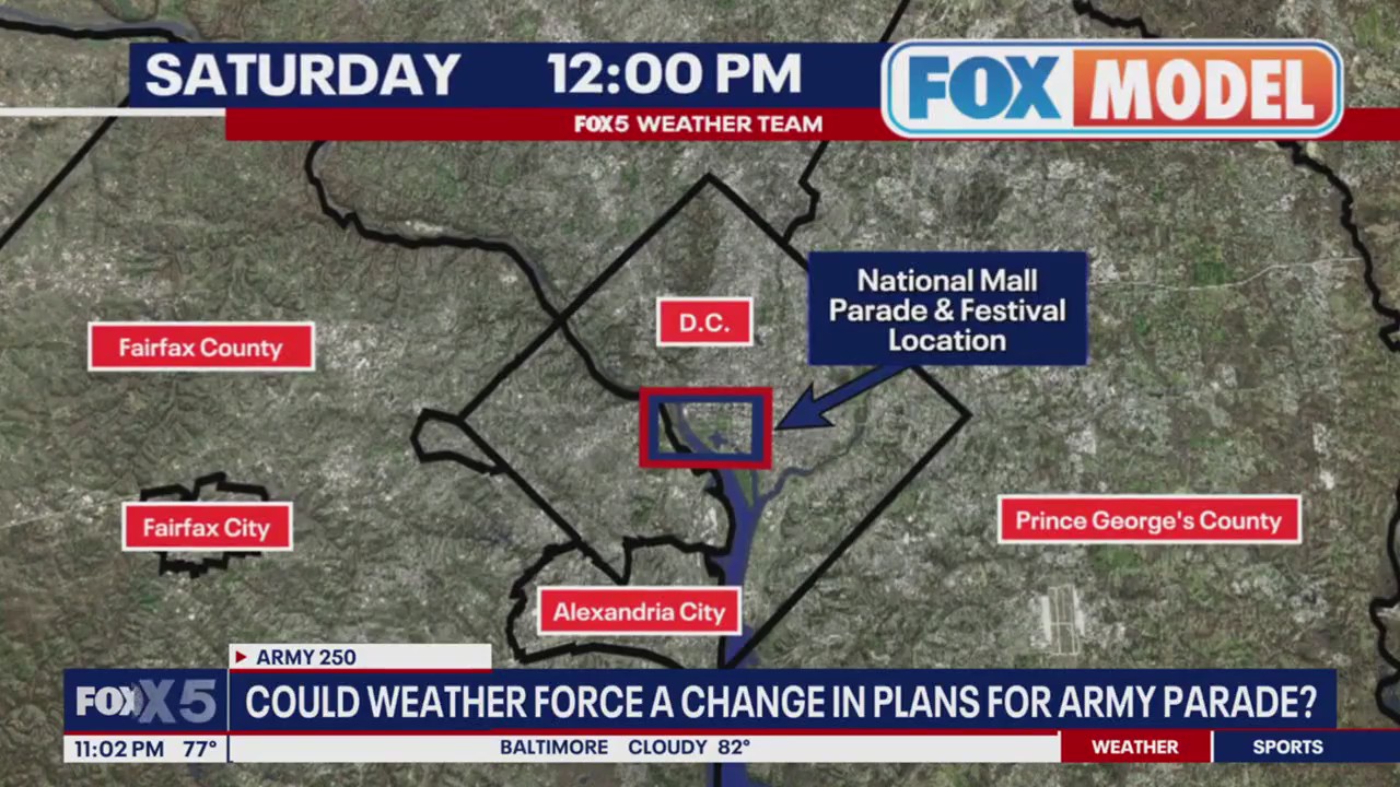 Bad weather could impact Army 250 parade on Saturday | FOX 5 DC