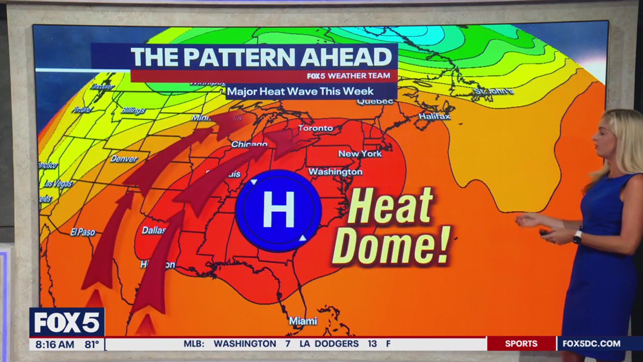 DC heat wave forecast for Monday June 23