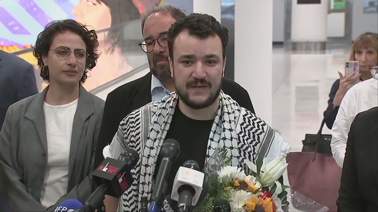 Mahmoud Khalil Press Conference after being released on bail