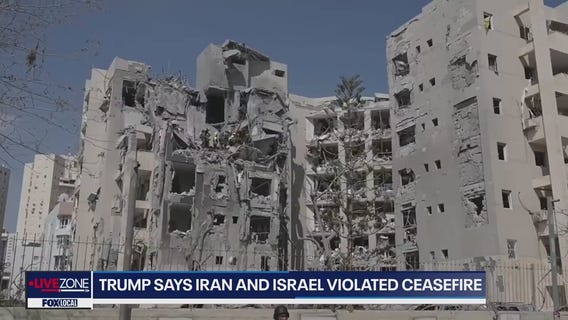 President Trump says both Israel and Iran violated ceasefire