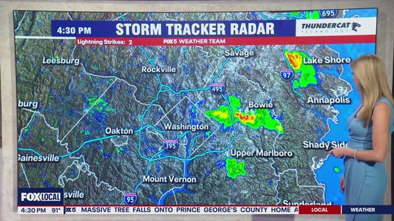 Scattered rain and thunderstorms to hit DC area